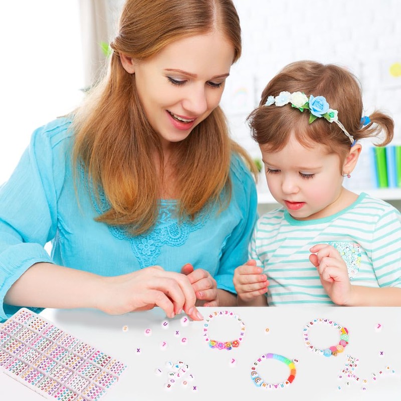 DIYDEC 1400pcs Colorful Letter Beads Kits, A to Z Acrylic