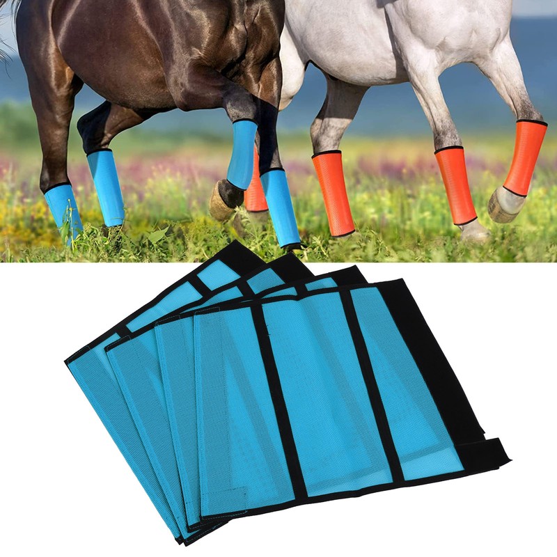 4Pcs Horse Fly Boots Breathable Comfortable Tear Resistant Fine Mesh