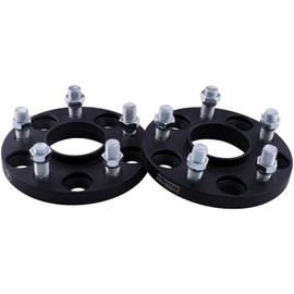 VLAOSCHI Black Forged 5x4.5 Hubcentric Wheel Spacers 20mm with 12x1.5 Studs 67.1mm Hub Bore Compatible with Jeep Hyundai-Mazda-Mitsubishi 5 Lug 5x114.3 for Compass Patriot Genesis Tucson - Pack of 2
