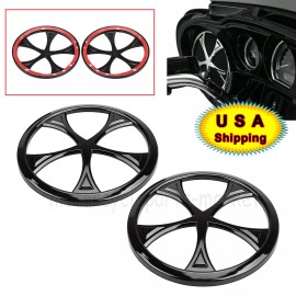 Unbranded Vivid Black Speaker Grills For Harley Electra Street Glide Ultra Classic FLHTCU