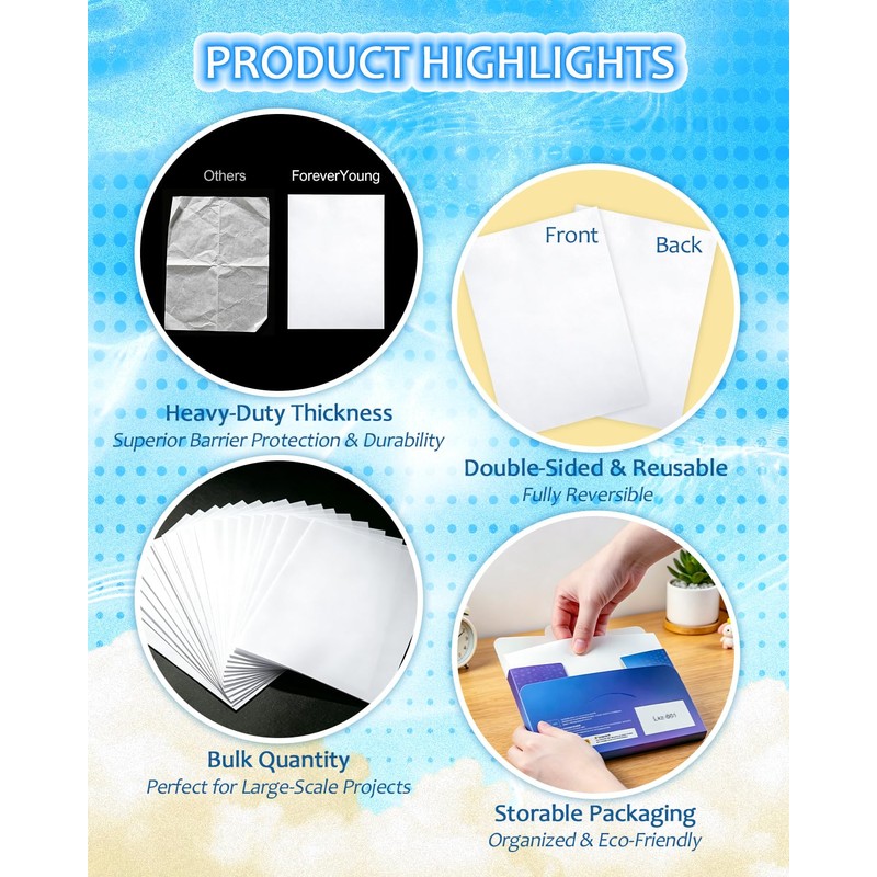 ForeverYoung Ease Reusable Release Paper for Diamond Art Sectioning 300PCS