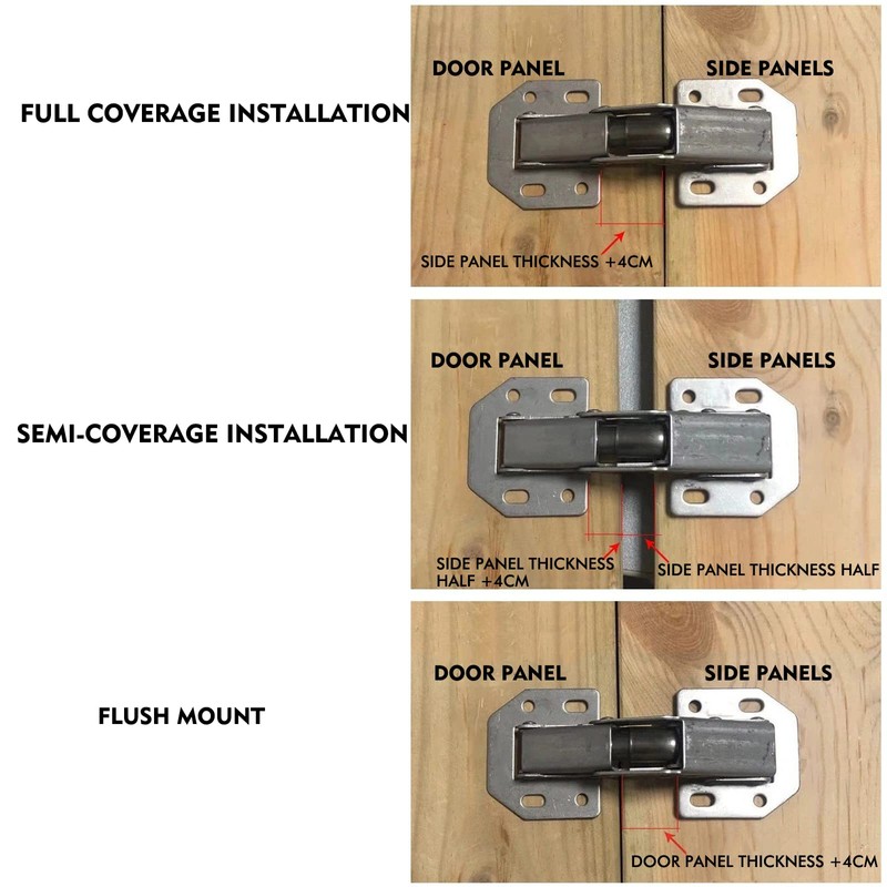 Jiaxitek Hidden Hinges, Surface Mount Cabinet Hinges, Concealed Cabinet Hinges