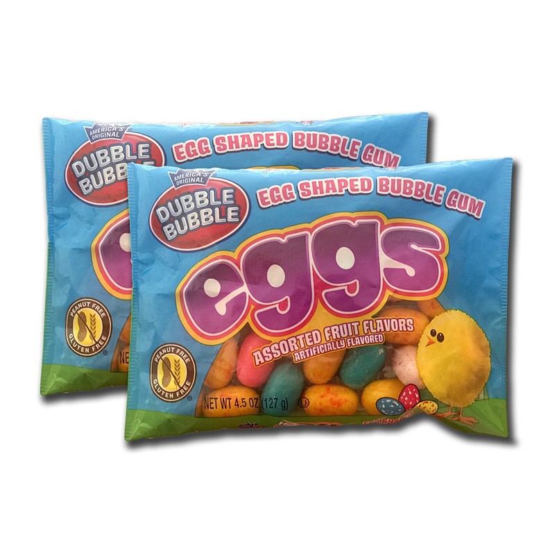 Dubble Bubble Easter Bubble Gum Eggs, 4.5 Ounces (2 Pack,