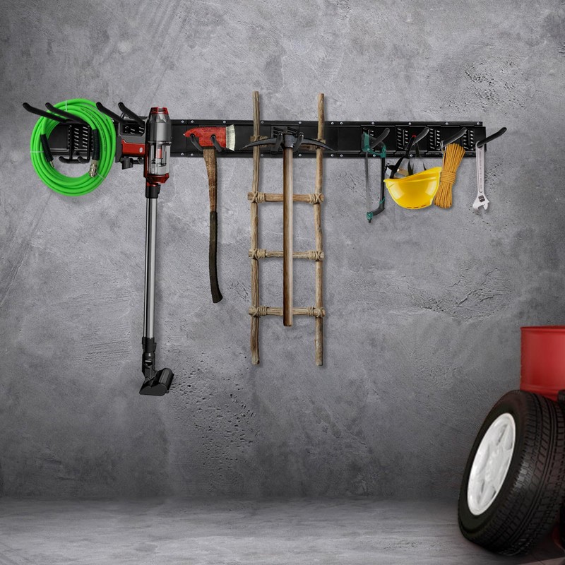 Heevir 11Pcs Garage Wall Mount Tool Storage Rack - Adjustable