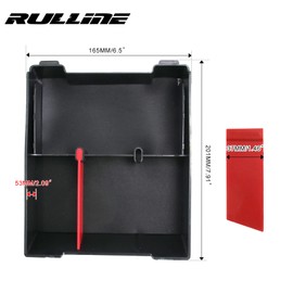 RULLINE Armrest Organizer for Rivian R1T & R1S, Center Console Tray Storage Box with Cable Lead, Compatible with Rivian Gen1 2021-2024 & Gen2 2025+,Custom Accessories