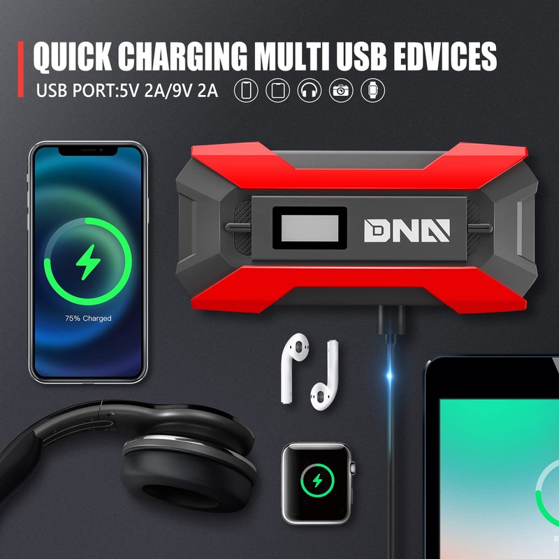 ‎DNA MOTORING TOOLS-00214 12V 1500A 15000 mAh Multi-Function Portable Car