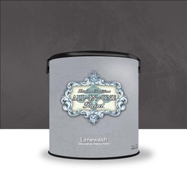 ALL-IN-ONE Limewash Paint, Faux Lime Wash Effect, Matte Suede Wall Treatment - Abbey (warm gray), Gallon
