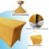 Dololoo Stretchable Tablecloths 6ft for Rectangle Tables with Open Back,