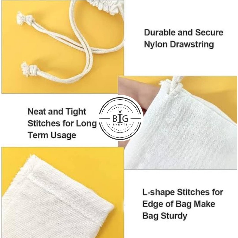 Mayatra's Cotton Laundry Bag for Clothes - Travel Organizer -