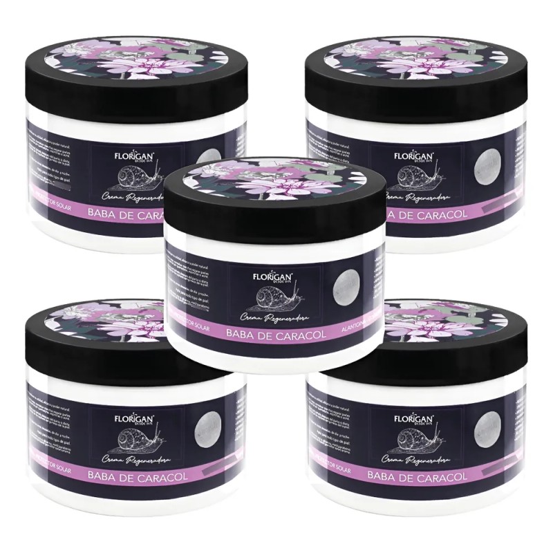 5 Crema Baba De Caracol Colageno Elastina Original Florigan Día/noche