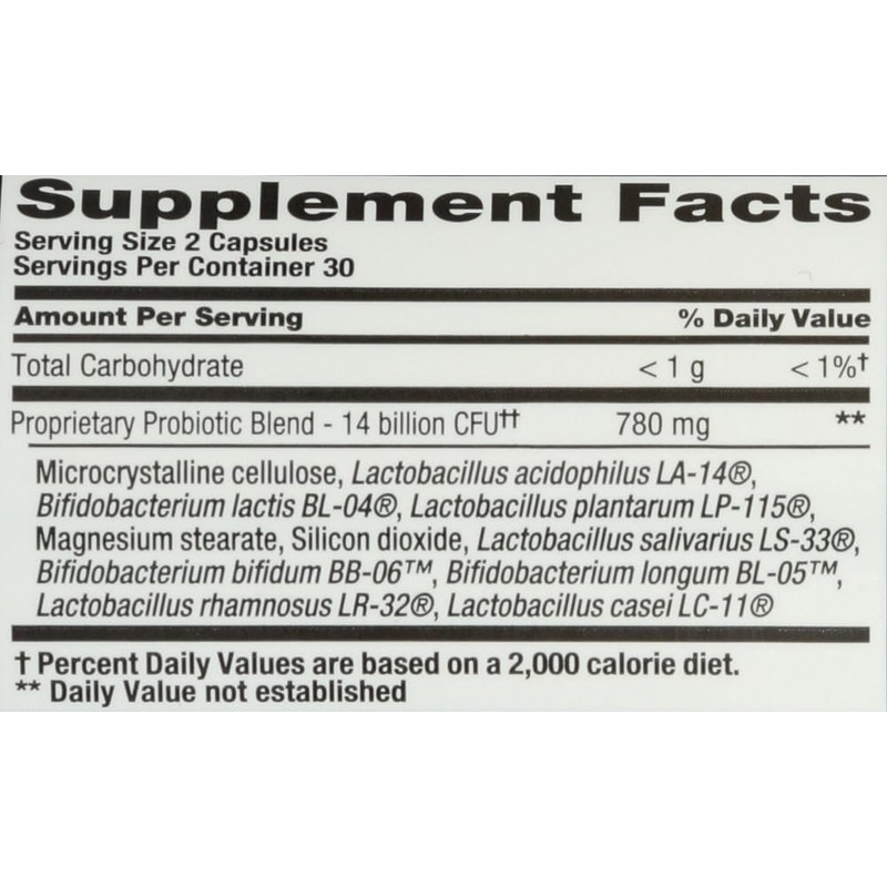 Nutrition Now PB 8 Pro-biotic Acidophilus Capsules, Vegetarian, 60 Count