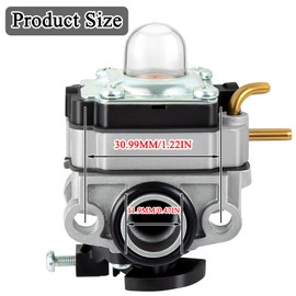 753-06258A Carburetor for MTD 753-06258 RY251PH RY252CS RY253SS RY254BC 2 Cycle 25cc Gas Craftsman String Trimmer Cultivator 307160001 316299372 316773800