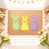 8 Pcs Easter Bunny Stencils for Window Glass,13.8x10.6 Inch Large