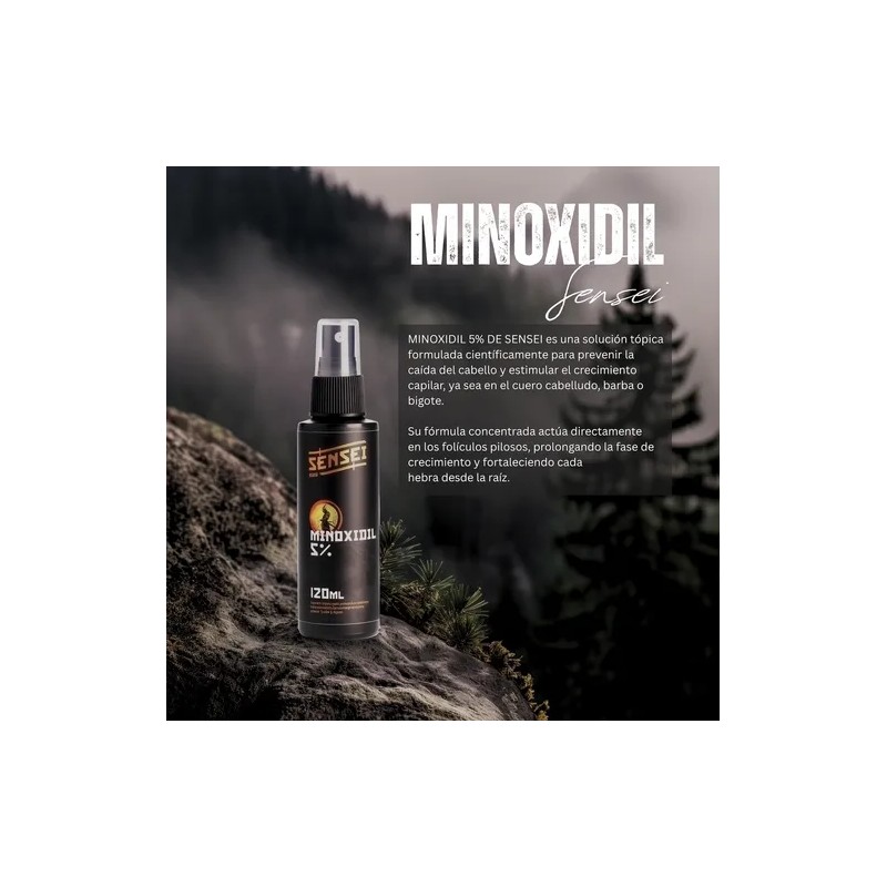 Loción Minixodil Al 5% De 120ml Sensei Barba Bigote Cabello