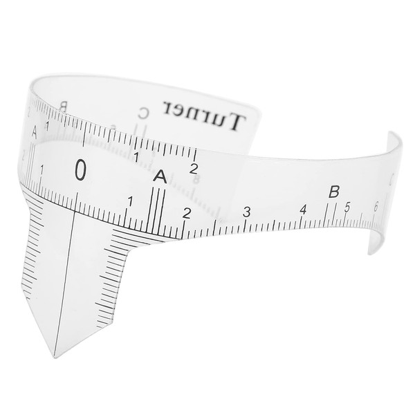 Eyebrow Ruler, Professional Eyebrow Positioning Ruler, Microblading Brow Shape Design Ruler Measuring Tool (Nose Bridge Ruler C)