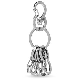 KeyUnity - Mini Clips de mosquetón de Acero Inoxidable, Llavero Organizador para Llaves, Linterna, Cuchillo Plegable y silbatos