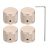 sourcing map 4 Pcs Aluminium Potentiometer Knobs, 1/4" (6mm) Universal
