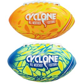UN Cyclone Waterproof Mini 6" Neoprene Football, Rubber Pool Toy, Assorted Colors