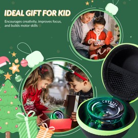 Yoyo K2 Crystal - Professional Responsive Yoyo for Kids Beginners, Dual Function Yo Yo for Adults Advanced + Extra Unresponsive Bearing + 12 Yo-yo Strings + Storage Bag + Removal Tool ( Black Green)