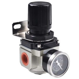 PLEAVIT AR3000-03 Air Regulator, Water Separator, Air Filter, Compressor, Pressure Adjustment, Moisture Removal, 3/8 Caliber