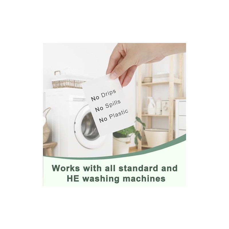 Laundry Detergent Sheets 260 Loads, Fresh Scent, Eco-Friendly Liquidless Soap