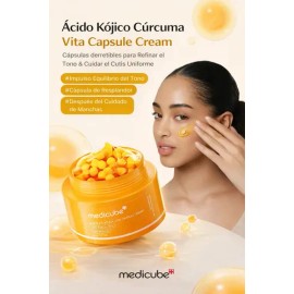 Medicube Kojic Acid Turmeric Vita Capsule Cream 53g Todo Tipo De Piel Noche