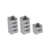 Economy Set 10 x Grey Storage Boxes 1.0 H x