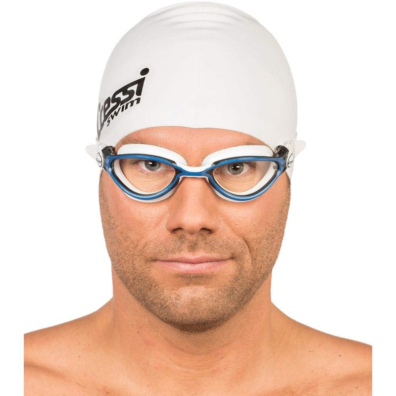 Cressi Unisex's Thunder Swim Goggles, White/Black Lime, One Size