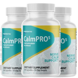 PUREFIGH4U CalmPro5, Nerve Calming Support Capsules Supplement, Calm Pro 5 - 3 Bottles