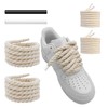 UamGlsob 2/5''(10mm) Thick Rope Shoe Laces for Sneaker, Round Cotton