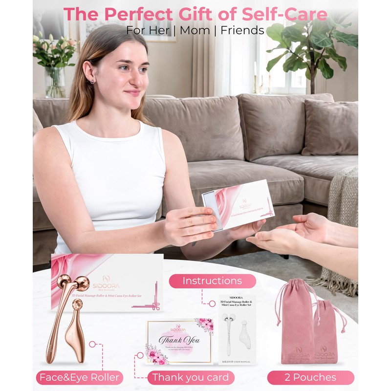 Beauty Facial Roller & Eye Roller, Small Face Roller, Eye