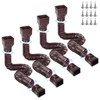 Gutterlix 4 Pack Flexible Gutter Downspout Extensions Extendable from 21"