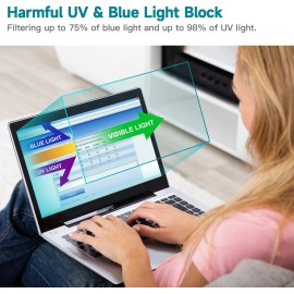 ANTOGOO V 2-Pack 16" Anti-Blue Light Screen Protector – Anti-Glare for Lenovo, Dell, HP, A