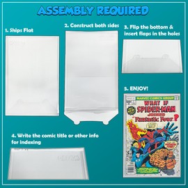 Comic Book Top Loader Protective Sleeve Case for Silver Copper & Modern Comics - with Index Tab - 10 Pack