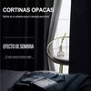 Blackout Curtain Polyester Bedroom Darkening Curtains Dark Grey for Household