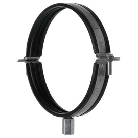 LIRAST 5" Inch Pipe Hanger - Metal Duct Clamp with Rubber Seal - Galvanized Rigid Conduit Holder - Tube Support Mounting Brackets for Wall and Ceiling - Thread M8/10