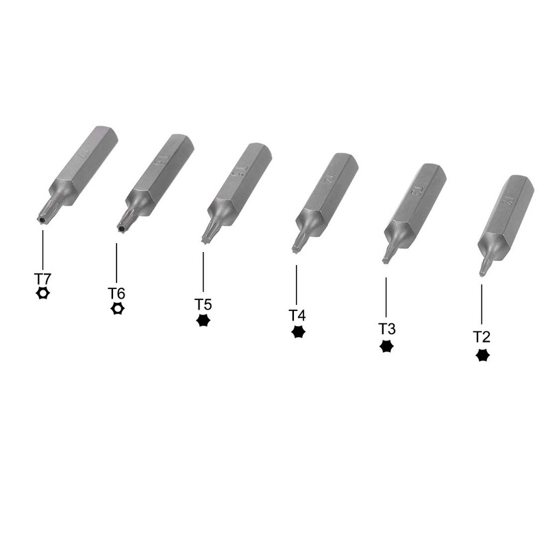 sourcing map Torx Bits Set 6pcs 5/32 Inch Hex Shank