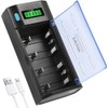 ENEGON Cargador de Pilas para Ni-MH Ni-CD de C, D,