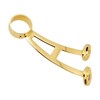 2" Dia. x 6-1/8" H Polished Brass Bar Footrail Mount