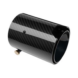 Bielpord 2.5-Inch Inlet 2.5-Inch Outlet Car Exhaust Tips Stainless Steel Carbon Fiber Tailpipe Exhaust Pipe Tail Throat Tail Pipe