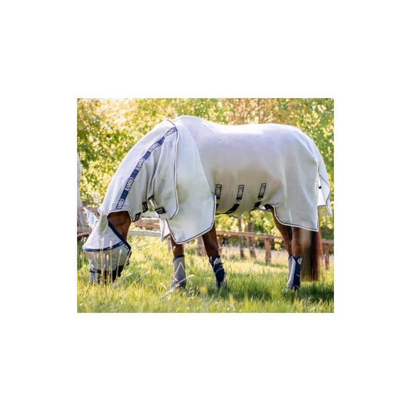 Horseware Ireland Rambo Protector Integrated Silver, Navy, White and Beige