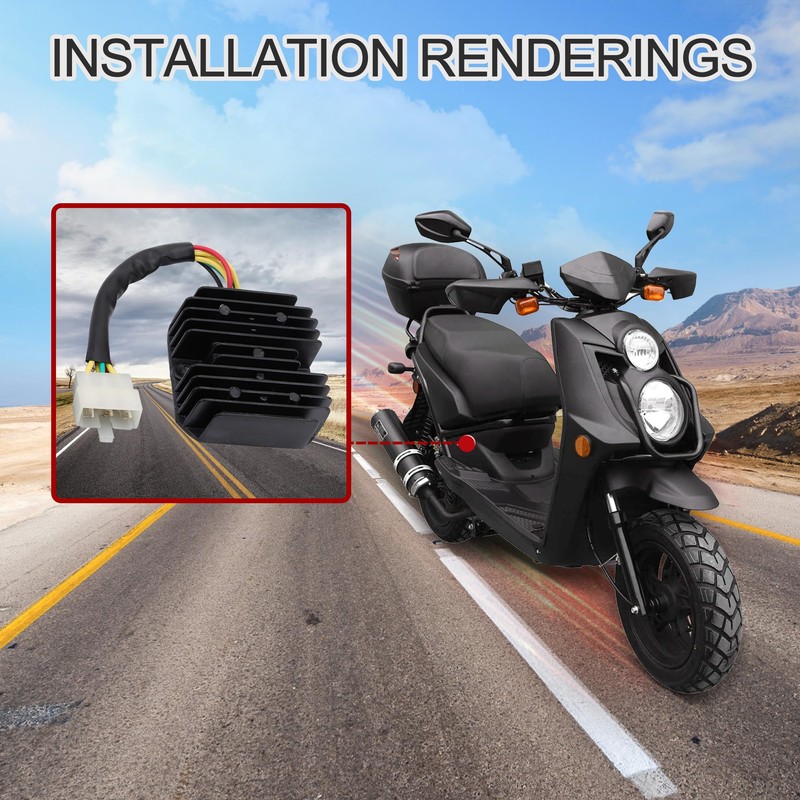 GOOFIT 6 Pin Voltage Regulator Rectifier for 125cc 150cc 200cc