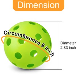 18 Pack Baseball Practice Baseballs Plastic Hollow Airflow Soft Balls for Hitting, Baseball Training Indoor Outdoor Use (Green)