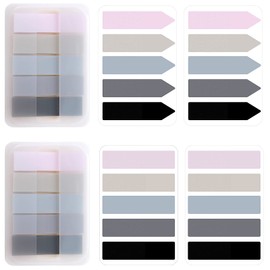600 Pcs Index Tabs Flags for Annotating Books Transparent Sticky Tabs Annotation Tabs Transparent Writable Book Markers Page Flags for Reading Index School Office Easy to Remove(Morandi Color)