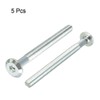 sourcing map M6x70mm Furniture Bolts Hex Socket Screws 50mm Thread
