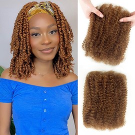 poetically Extensiones De Rastas Afro Kinkys De 12 Pulgadas, Cabello Humano A Granel, Rizado Y Trenzado, 50 G, Para Rastas Suaves, Color Marrón, Rizado Y Trenzado.