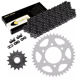 Kawasaki Black Drive Chain And Sprocket Kit for Kawasaki ZZR600 ZX600J 2005-2008