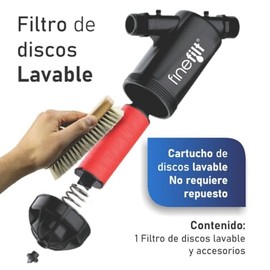 Filtro de Agua para Casa | Filtro Entrada de Agua con Discos Reusables 3/4" | Filtro de Sedimentos para Agua 125 Micras | Prefiltro Ideal para Tinaco o Cisterna