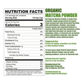 Chérie Sweet Heart Té Verde Matcha Orgánico En Polvo 454 G