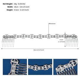 FAIRYGATE Hair Accessories Wedding Headband Silver Headband Women Headbands Rhinestone Hair Band Women's Headpiece Bridal Tiara 5012